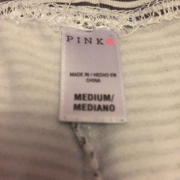 5 for 20 Pink K Black & White striped cropped capri leggings - Picture 4 of 6